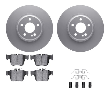 4512-63240, Geospec Rotors With 5000 Advanced Brake Pads Includes Hardware,  Silver